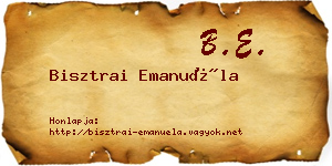 Bisztrai Emanuéla névjegykártya